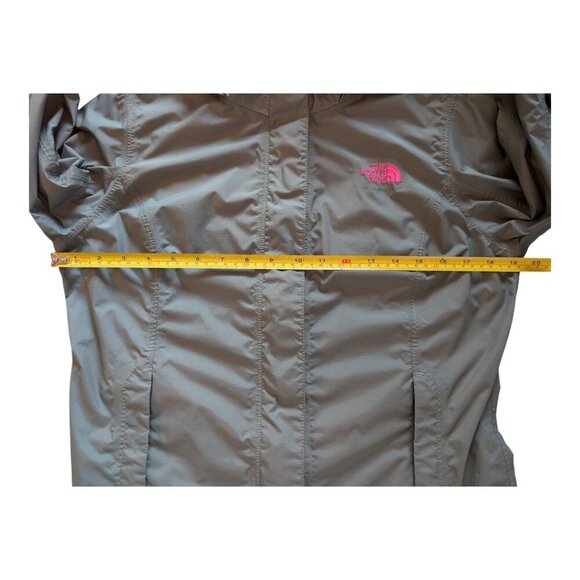 The North Face Women's Resolve Rain Jacket/Parka, Green & Pink - Picture 6 of 14